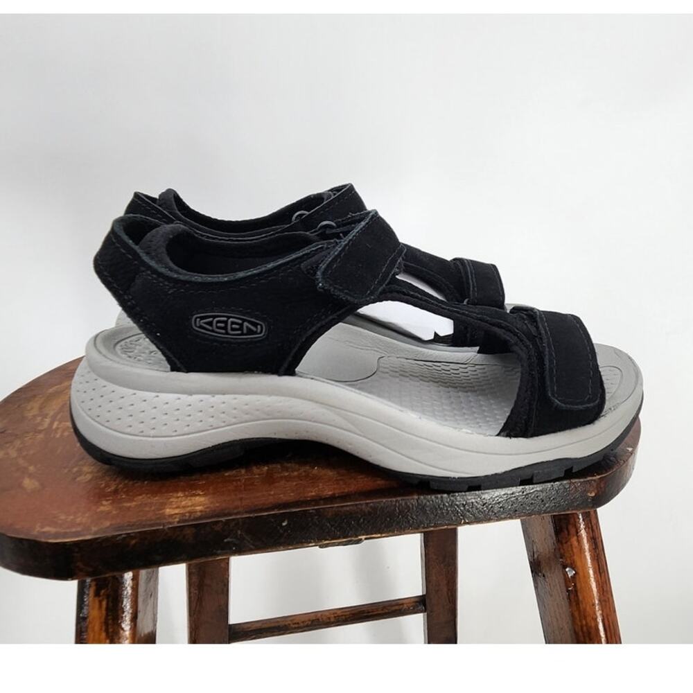 New Keen Women's Outdoor Comfort Sandals Size 6 Black Grey